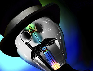 Mr. Electrical. Lightbulb character